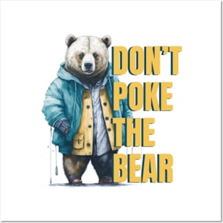 Dont Poke The Bear Retro Cartoon Posters and Art
